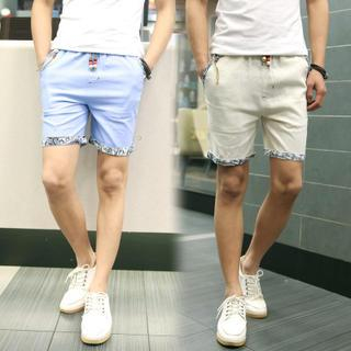 Bay Go Mall Drawstring Cuffed Shorts