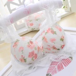 HYG Lingerie Set: Floral Print Bra + Panties