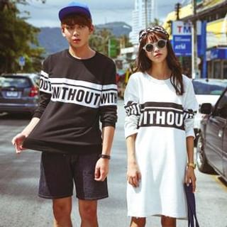 Simpair Letter Printed Couple Sweater