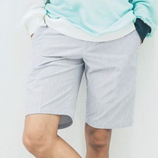 ABOKI Striped Cotton Shorts