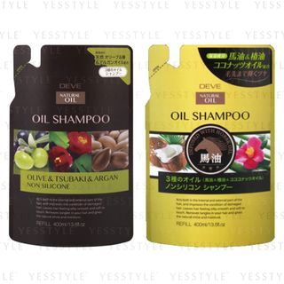 KUMANO COSME - Deve 3 Natural Oil Oil Shampoo Refill 400ml - 2 Types Horse / Camellia / Coconut Oil