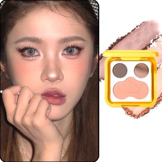 Xixi - 3 In 1 Eye Shadow Blush Palette - #1 Coconut Latte #1 Coconut Latte