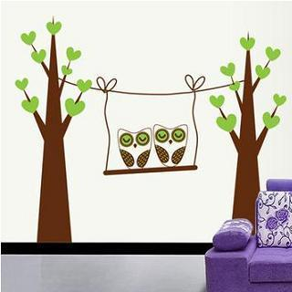 LESIGN Owls on the Tree Wall Sticker