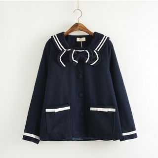 Moricode Bow Accent Buttoned Jacket