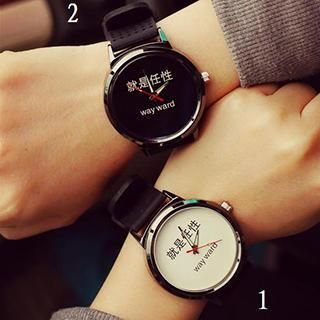 InShop Watches Lettering Strap Watch
