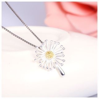 Zundiao Sterling Silver Dandelion Pendant