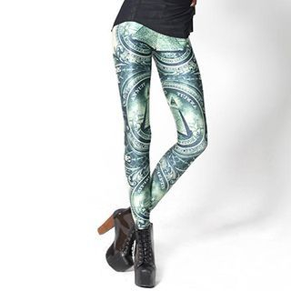 Omifa Printed Leggings  As Figure Shown - One Size