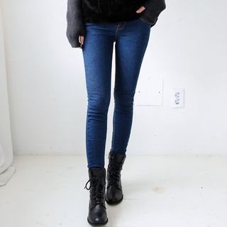 Envy Look Brushed-Fleece Skinny Jeans
