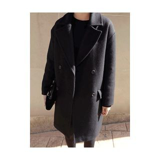 maybe-baby Double-Breasted Wool Blend Coat