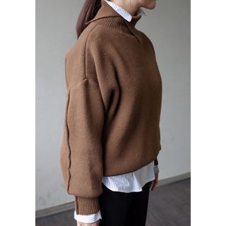 BBORAM High-Neck Wool Blend Sweater