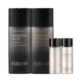 Tony Moly Regencia Homme Essential Skin Care Set : Toner 130ml + 20ml + Emulsion 130ml + 20ml 2pcs