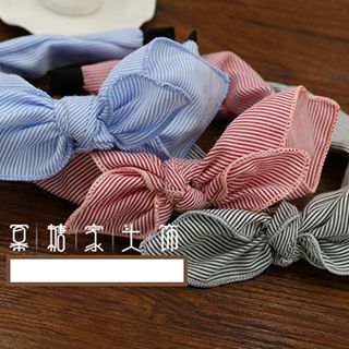 Azalea Striped Bow Hairband