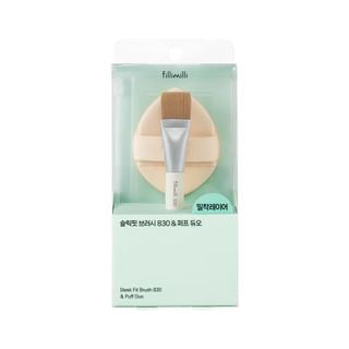 fillimilli - Sleek Fit Brush 830 & Puff Duo Set 2 pcs