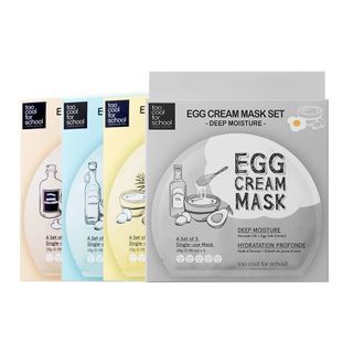 too cool for school - Egg Cream Mask Set - 4 Types Pore Tightening