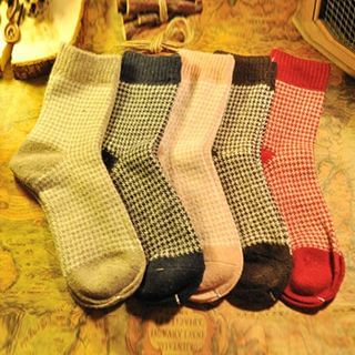 Sunsmile Houndstooth Wool Socks