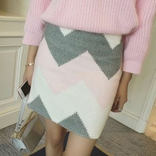 QZ Lady Patterned Knit Skirt
