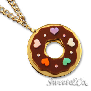 Sweet & Co. Kandy X Sweet&Co. Minit Swarovski Donut Necklace Gold - One Size