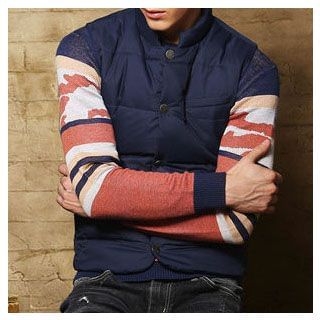 WOOD SOON Stand-collar Padded Vest