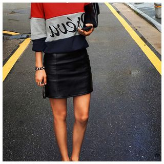 trendedge Faux Leather Skirt