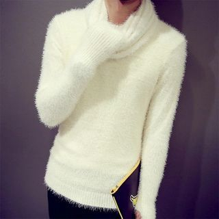 Bay Go Mall Turtleneck Furry Sweater