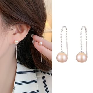 Freshwater Pearl S999 Silver Threader Earring (Various Designs)