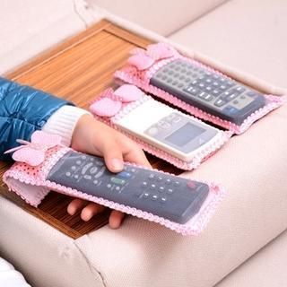 Homy Bazaar Bow-Accent Lace Remote Control Cover