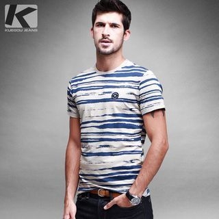 Quincy King Stripe Printed Short-Sleeve T-shirt