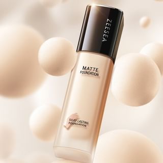 ZEESEA - Silky Lasting Liquid Foundation-Matte & Blemish Concealing - 2 Shades #MW01 Warm lvory - 30g