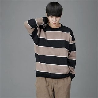 THE COVER Fleece-Lined Color-Block T-Shirt
