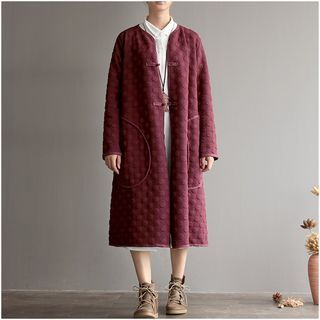 Rosadame Chinese Knot Buttoned Long Jacket