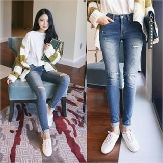 QNIGIRLS Distressed Skinny Jeans