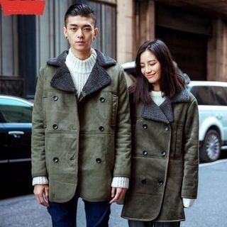 Evolu Matching Couple Double-Breasted Coat