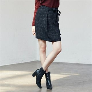 MAGJAY Tie-Waist Layered Mini Skirt