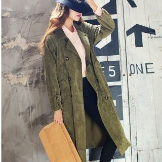 Romantica Double-Breasted Long Trench Coat
