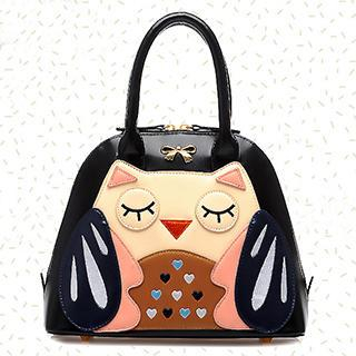 BeiBaoBao Faux-Leather Owl Tote