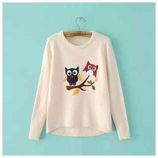 Ainvyi Owl Knit Pullover