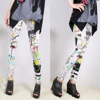 Hyoty Spattered Printed Leggings