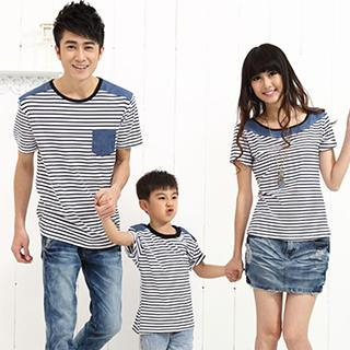 Igsoo Print Couple & Kids Short-Sleeve T-Shirt