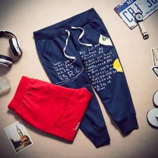 Danjieshi Lettering Cropped Pants