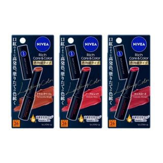 Nivea Japan - Rich Care & Color Lip Lasting Color Lip Balm Spf 26 Pa++ Cassis Rose