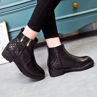 CoffeeMilk Genuine Leather Ankle Boots