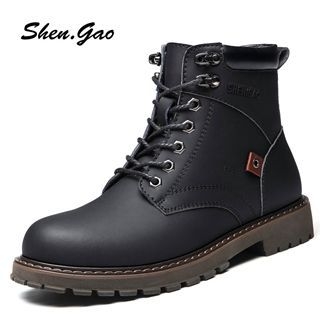 SHEN GAO Genuine-Leather Short Boots