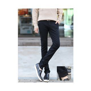 PLAYS Brushed-Fleece Straight-Cut Jeans