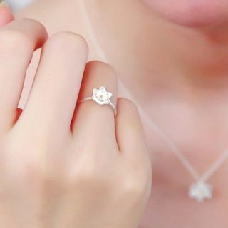 LoveGem Sterling Silver Flower Ring
