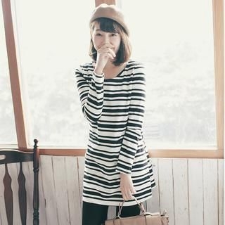 Tokyo Fashion Long-Sleeve Striped Dress