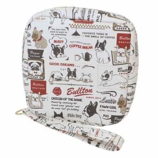 Dog Square Pouch (Ivory) One Size