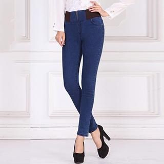 Denim Dash High-waist Elastic-waist Jeans