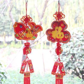 Luck Totem Lunar New Year Tasseled Hanging Ornament - Large