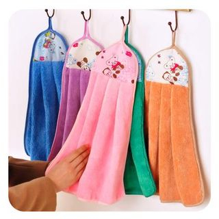 Momoi Bear Print Hanging Hand Towel