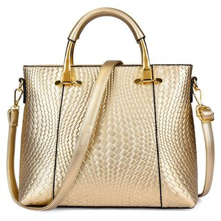 LineShow Faux Leather Tote